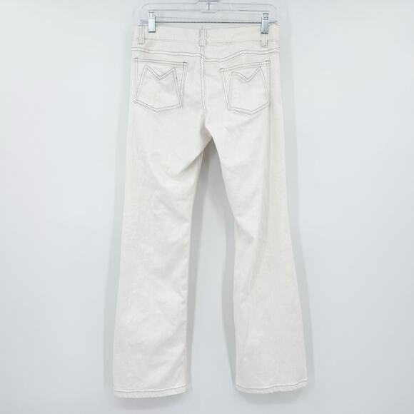 Marc Jacobs White Denim Straight Leg Jeans Vintage Y2K Luxury Womens Size 4 - Picture 7 of 9